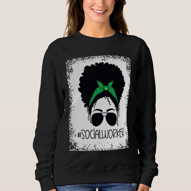 Sudadera Black History Month Social Worker Black Education (Anverso)