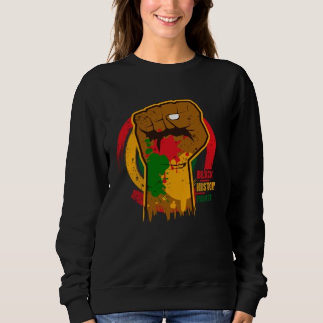 Sudadera Black history month with african map flag for afro (Anverso)