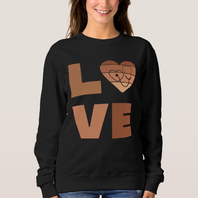 Sudadera Black History Nurse Proud Black Nurse Love African (Anverso)