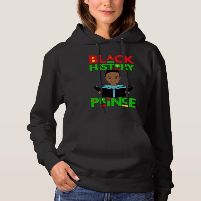 Sudadera Black History Prince Melanin Boy Son Bruh Brown Sk (Anverso)