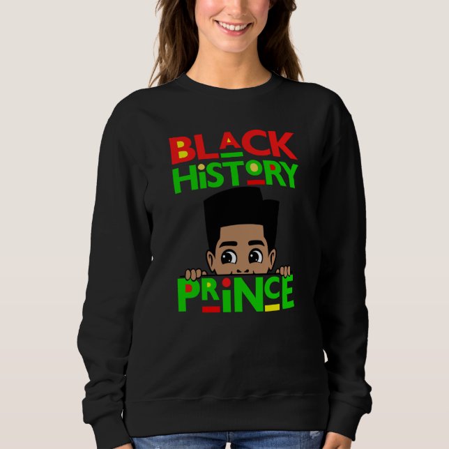 Sudadera Black History Prince Melanin Boy Son Bruh Brown Sk (Anverso)