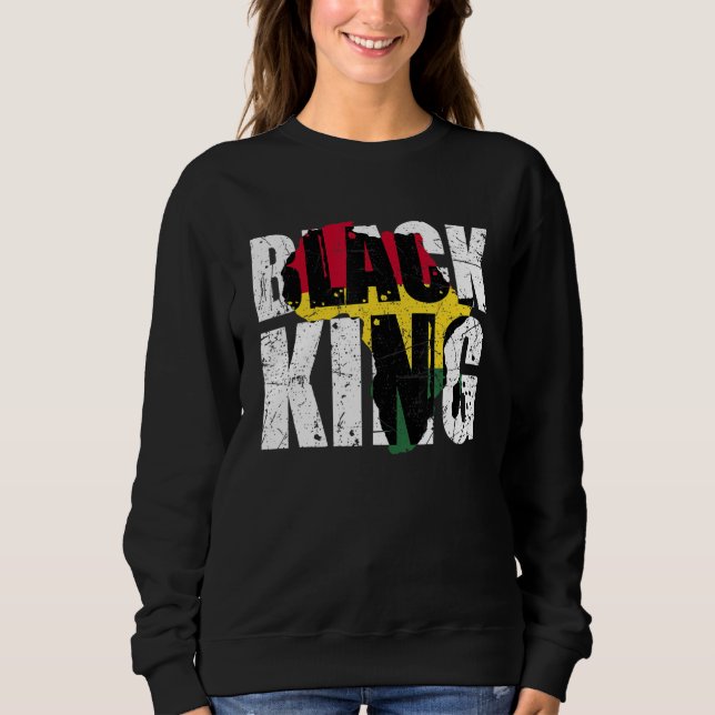 Sudadera Black King Africa Map Black History Month Africa P (Anverso)