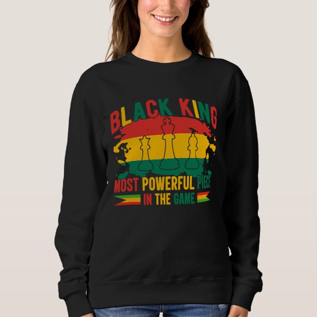 Sudadera Black King Most Powerful Piece Black History Month (Anverso)
