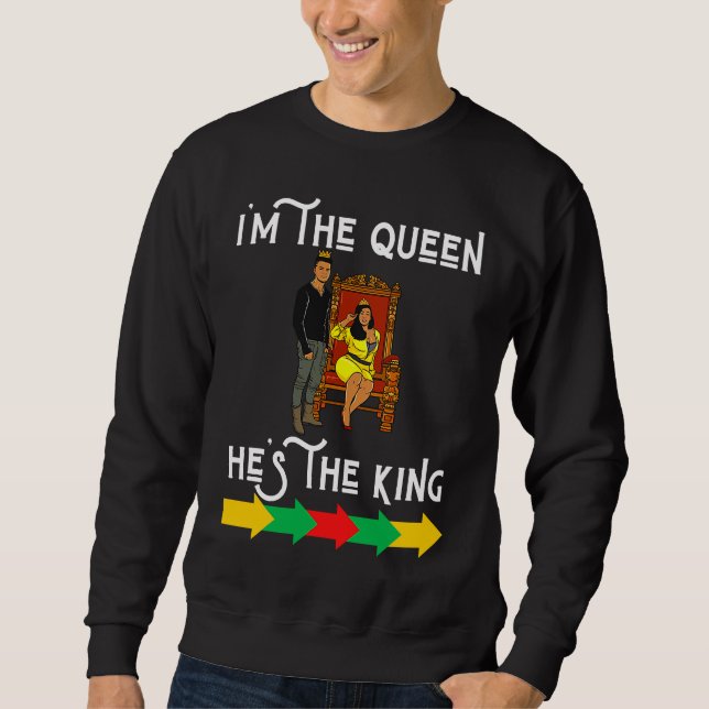 Sudadera Black King Queen Husband Wife Boyfriend Girlfriend (Anverso)