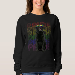 Sudadera Black Lab Bandera Lgbt-Q Orgullo gay Perro Lesbian