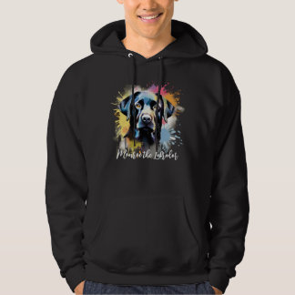 Sudadera Black Lab Colorful Splash Texto personalizado