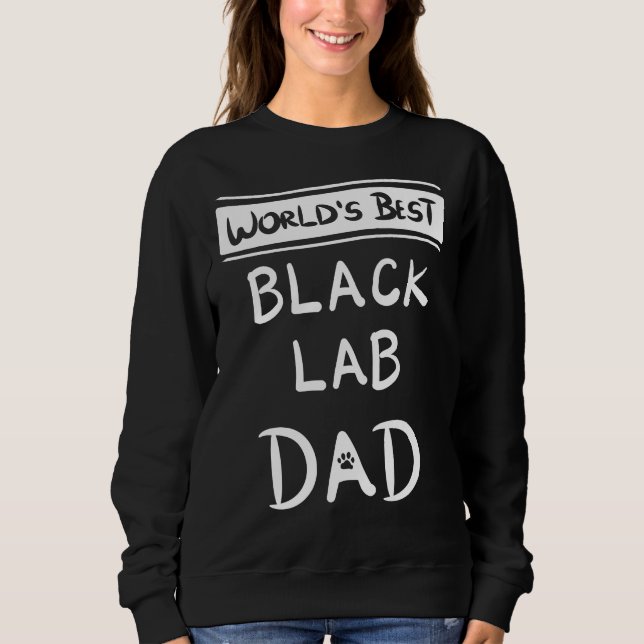 Sudadera Black Lab Dad Daddy Labrador Recuperar Perro de Id (Anverso)
