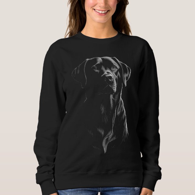 Sudadera Black Lab Dark Art Dog Mom Sweatshirt (Anverso)