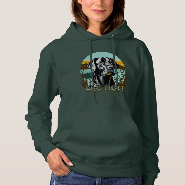 Sudadera Black Lab | Lab Mamá Amante de los Perros (Anverso)