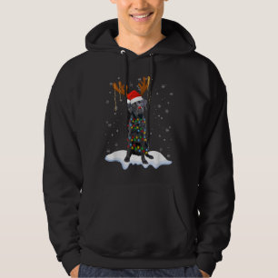 Sudadera Black Lab Labrador Árbol de Navidad Luz Pajama Per