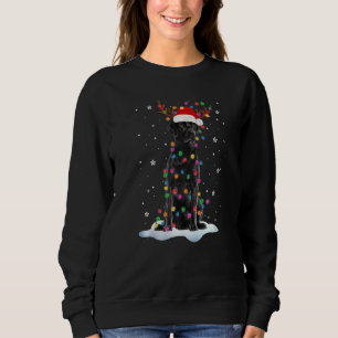 Sudadera Black Lab Labrador Árbol de Navidad Luz Pajama Per