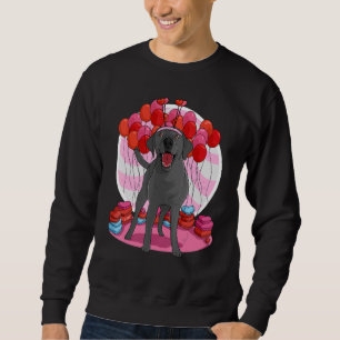 Sudadera Black Lab Labrador Retriever Cute Corazón San Vale