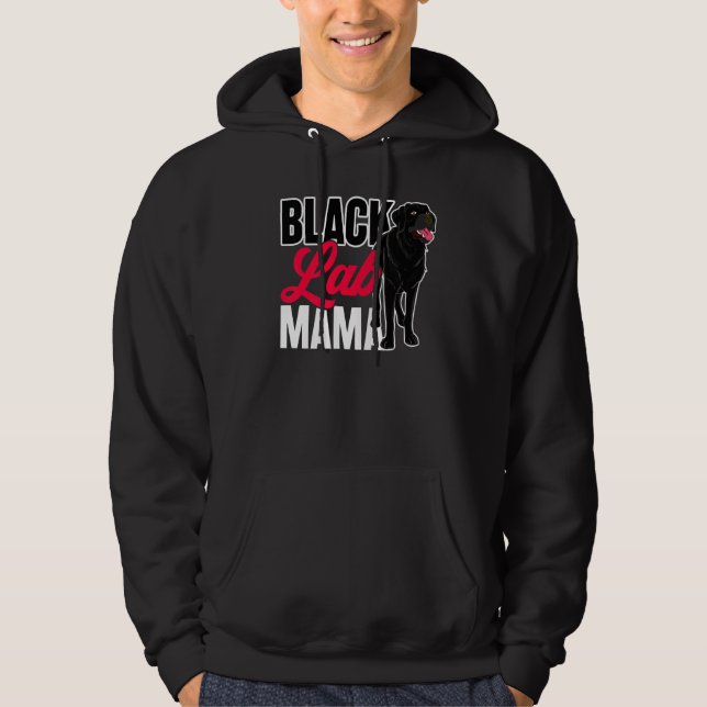 Sudadera Black Lab Mama Animal Mascota Mami Dog Dueño Negro (Anverso)