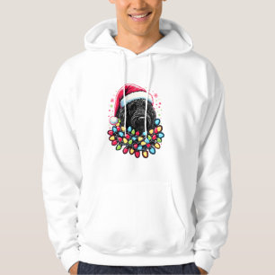 Sudadera Black Labradoodle Christmas Tree Xmas Lights Doodl