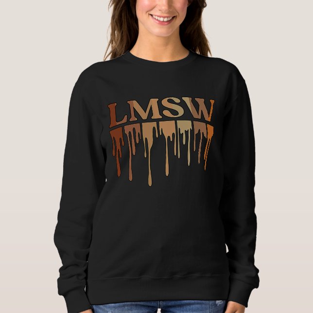 Sudadera Black LMSW African American Licensed Master Social (Anverso)