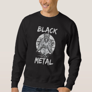 Sudadera Black Metalizado Baphomet