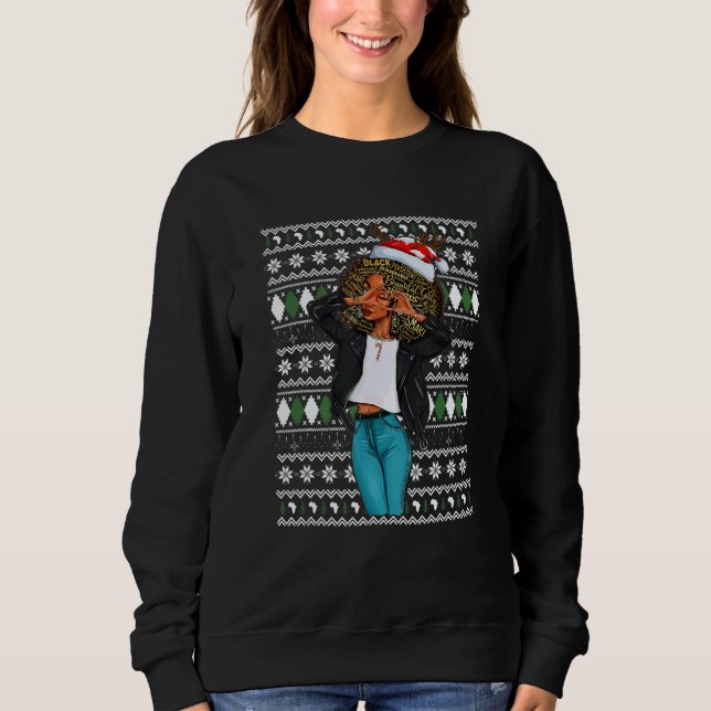Sudadera Black Mrs Santa Just A Girl Who Loves Christmas (Anverso)