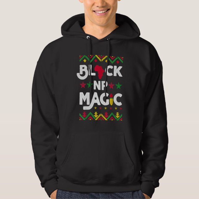 Sudadera Black NP Magic Black History Month Afro Nurse Prac (Anverso)
