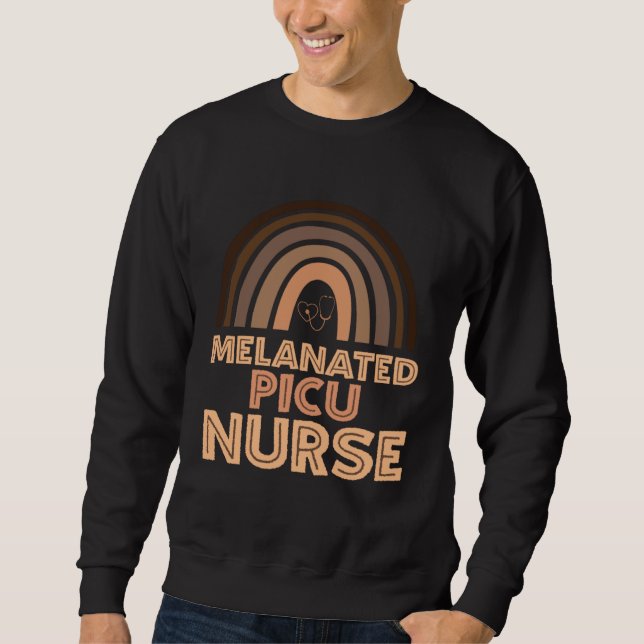 Sudadera Black Peds Intensive Care Unit Nurse Week Melanate (Anverso)