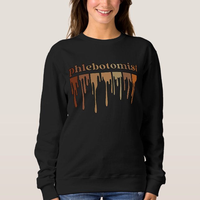 Sudadera Black Phlebotomist African American Phlebotomy (Anverso)