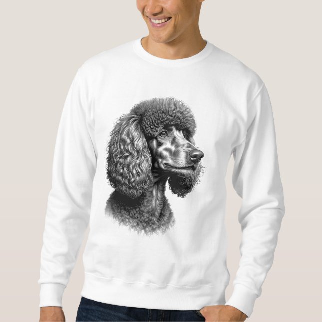 Sudadera Black Poodle Dog Art Men’s Sweatshirt (Anverso)