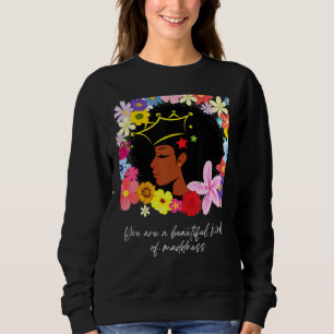 Sudadera Black Power Chica Magic Afro Queen Black Prige Flo
