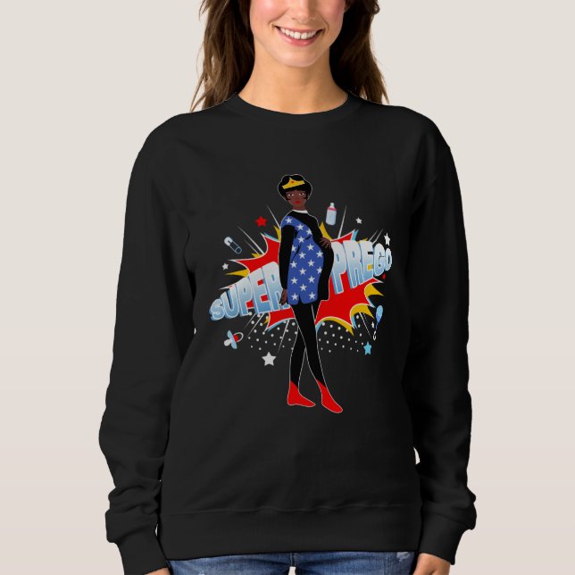 Sudadera Black Pregnant Moms Rock Pregnant Mom Pregnancy (Anverso)
