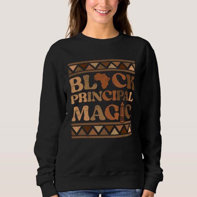 Sudadera Black Principal Magic Africa Pride Melanin Black H (Anverso)
