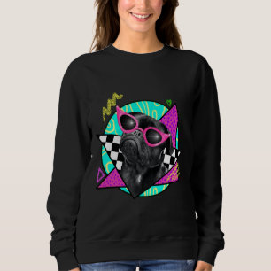 Sudadera Black Pug con gafas de sol rosadas camiseta clásic