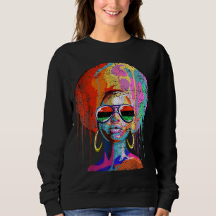 Sudadera Black Queen Afro Melanin Art