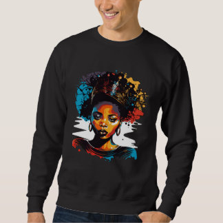 Sudadera Black Queen Afro Melanin Dripping Black History Mo