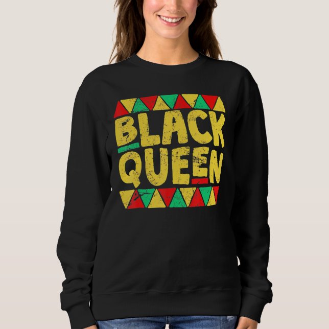 Sudadera Black Queen Black History Melanin Afro African Pri (Anverso)