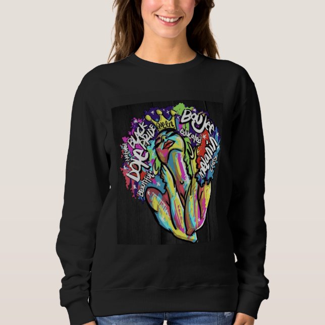 Sudadera Black Queen Inspirational Graphic (Anverso)