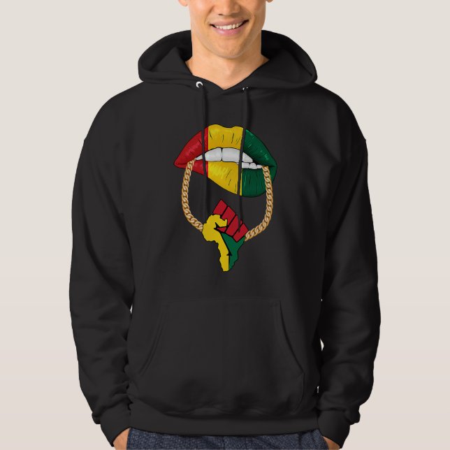 Sudadera Black Queen Melanin Lips Africa Flag Pride BHM Bla (Anverso)