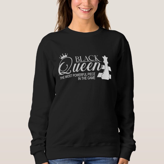 Sudadera Black Queen Most Powerful Chess African American W (Anverso)
