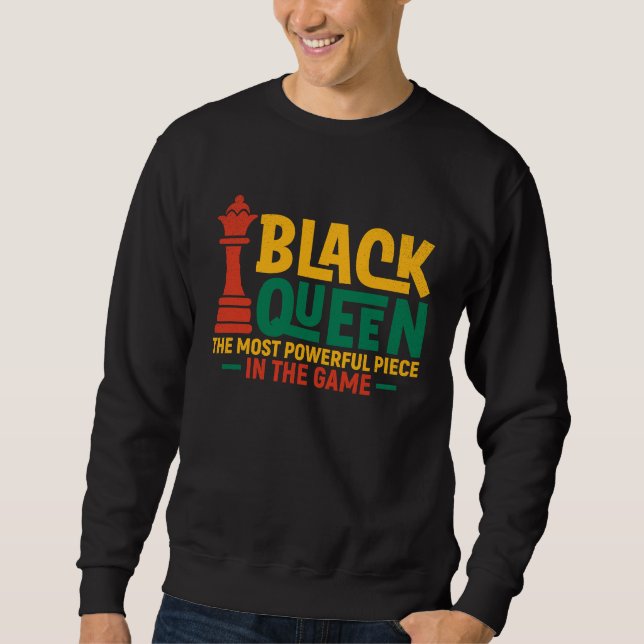 Sudadera Black Queen Most Powerful Chess African American W (Anverso)