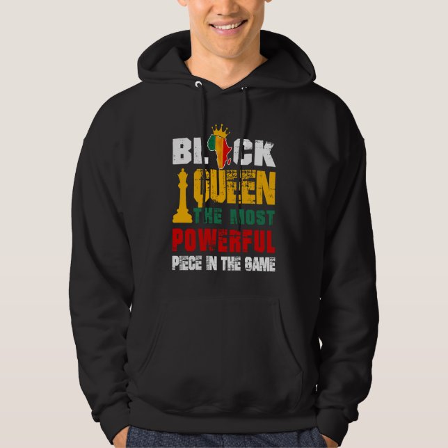 Sudadera Black Queen The Most Powerful Piece In The Game Af (Anverso)