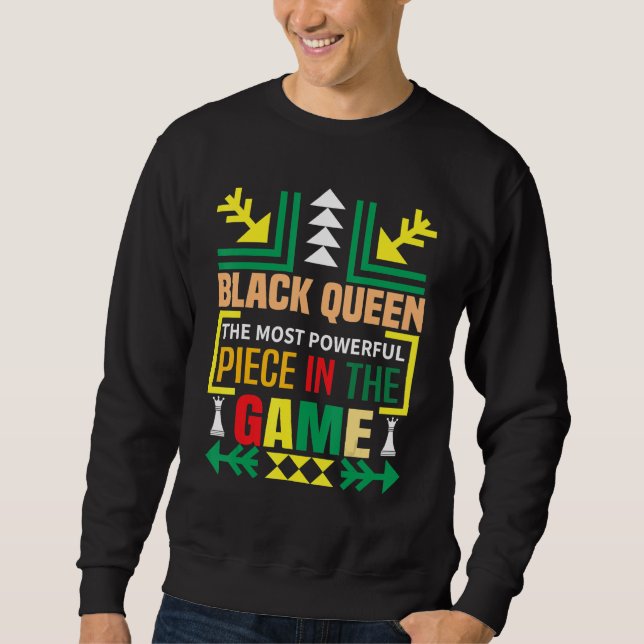 Sudadera Black Queen The Most Powerful Piece The Game Black (Anverso)