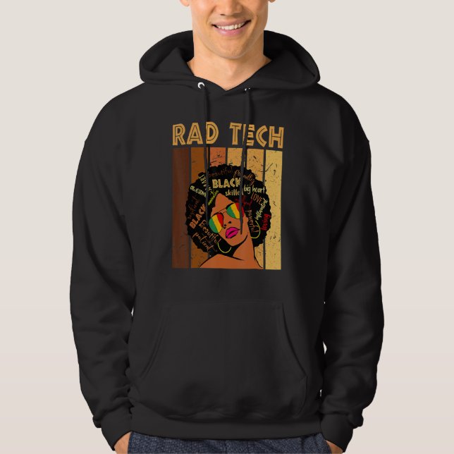 Sudadera Black Rad Tech Afro African American Black History (Anverso)