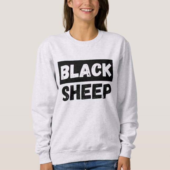 Sudadera Black Sheep Bold Typography Rebel Entourage Art (Anverso)