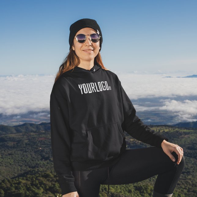 Sudadera Black Simple Business logo Company Brand Women (Subido por el creador)