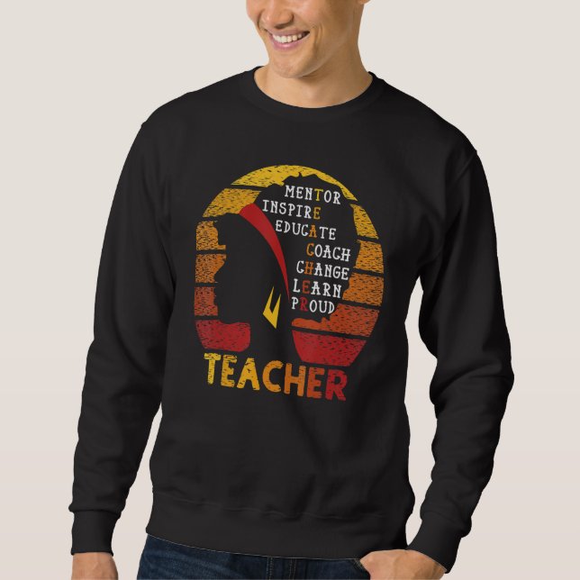 Sudadera Black Smart Teacher Afro Love Melanin African Amer (Anverso)