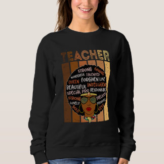 Sudadera Black Smart Teacher Afro Love Melanin African Amer