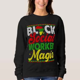 Sudadera Black Social Worker Magic Black History Mono Prou