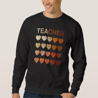 Sudadera Black Teacher Magic Melanin Hearts Black History M