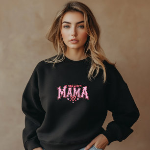 Sudadera Black Trendy One Love Mama Print Sweatshirt