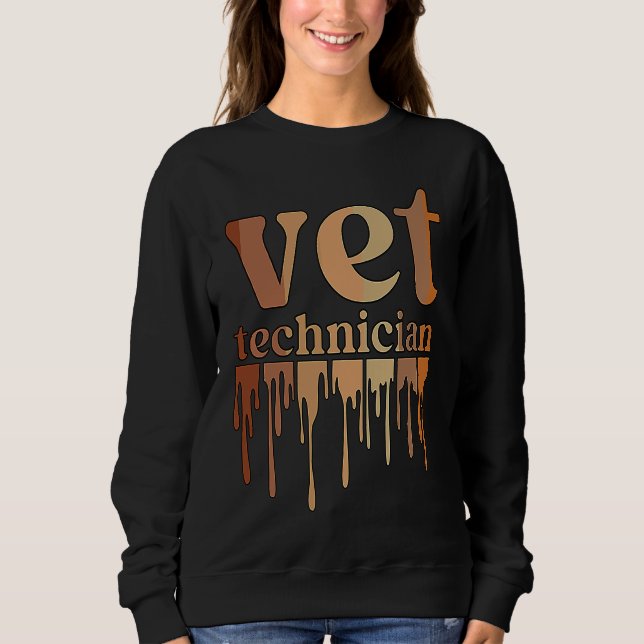 Sudadera Black Vet Technician African American Veterinary T (Anverso)