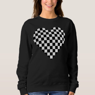 Sudadera Black White Checkered Cuidad Juego de Ajedrez Muje