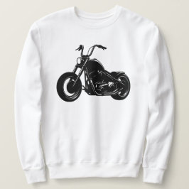 Sudadera Black White Classic Cruiser Motorcycle Vector Art
