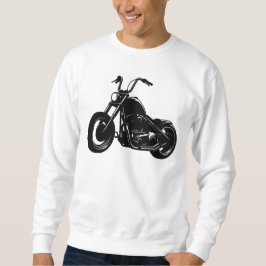 Sudadera Black White Classic Cruiser Motorcycle Vector Art